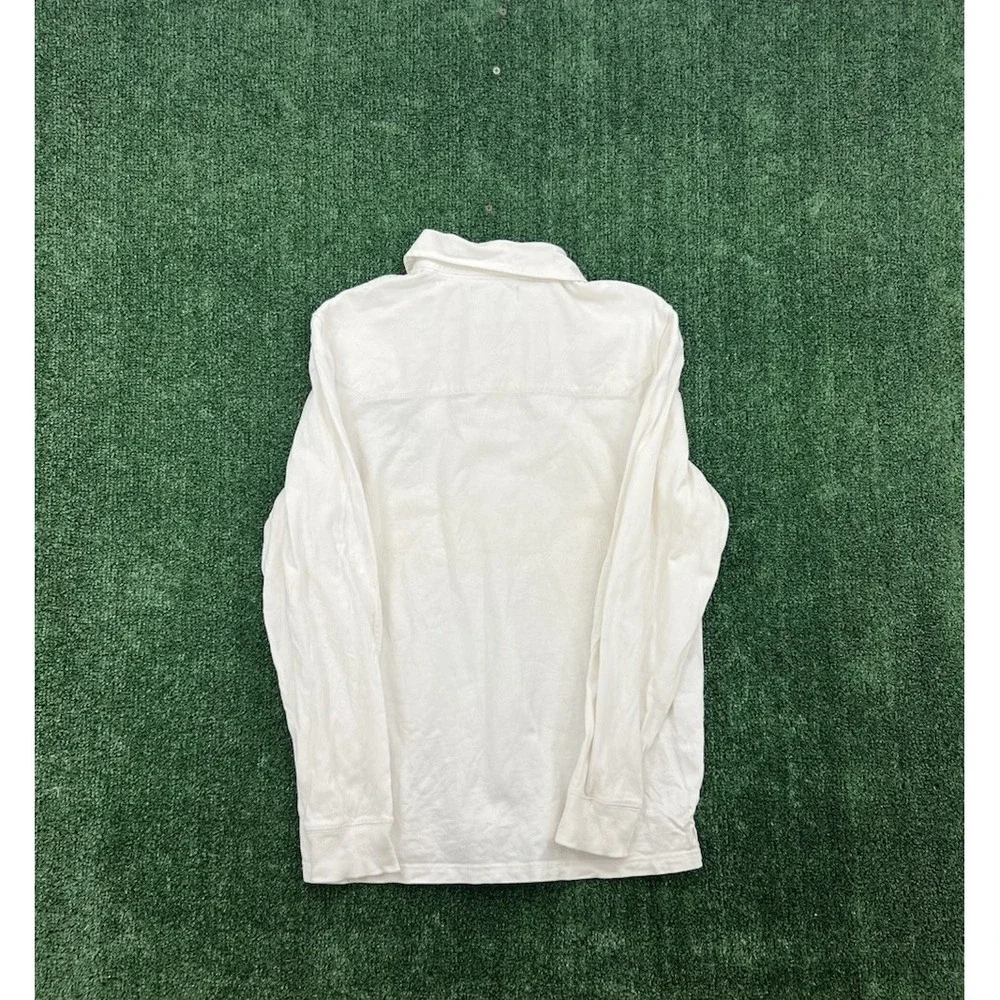 Polo Ralph Lauren Long Sleeve Shirt M White Vintage 1967 Dual Match Big Logo